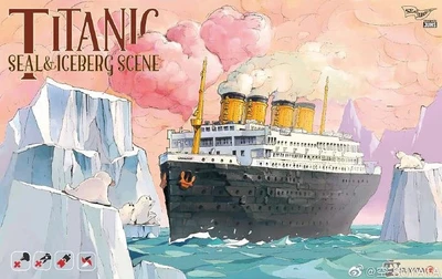 SL001  флот  Titanic Seal & Iceberg scene 6972444300029