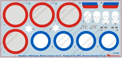 32005  декали  Моран Солнье тип Н в ПВМ  (1:32) 2000002136149