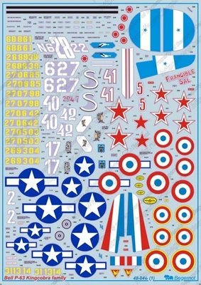 48046  декали  Bell P-63 Kingcobra  (1:48) 2000000183718