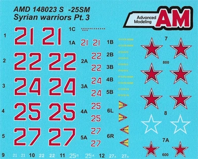 AMD 148023  декали  С-25 «Syrian Warriors» Pt. 3  (1:48) 2000002165002