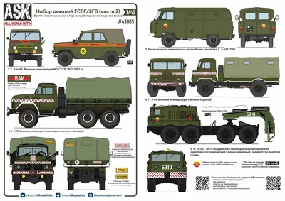 ASK43005  декали  Комплект декалей ГСВГ/ЗГВ (часть #2)  (1:43) 2000002148807
