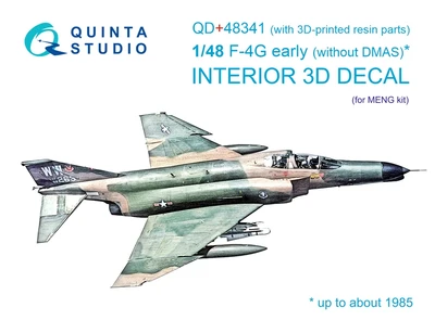 QD+48341  декали  3D Декаль интерьера кабины F-4G early (Meng) (с 3D-печатными деталями)  (1:48) 2000002137306