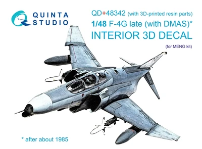 QD+48342  декали  3D Декаль интерьера кабины F-4G late (Meng) (с 3D-печатными деталями)  (1:48) 2000002137320