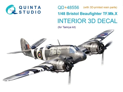 QD+48556  декали  3D Декаль интерьера кабины Bristol Beaufighter TF.Mk.VI (Tamiya) (c 3D)  (1:48) 2000002183754