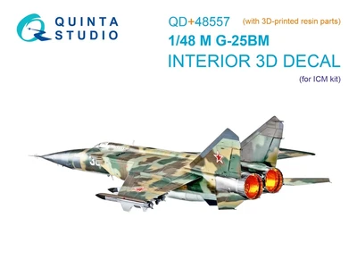 QD+48557  декали  3D Декаль интерьера кабины М-25БМ (ICM) (с 3D-печатными деталями)  (1:48) 2000002208204