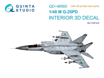 QD+48560  декали  3D Декаль интерьера кабины М-25ПД (ICM) (с 3D-печатными деталями)  (1:48) 2000002208273