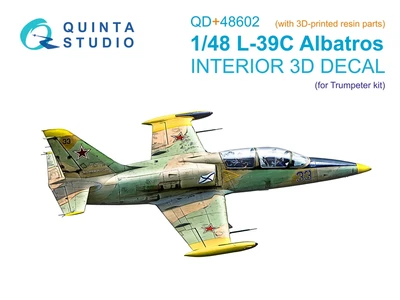 QD+48602  декали  3D Декаль интерьера кабины L-39C (Trumpeter) (с 3D-печатными деталями)  (1:48) 2000002202332