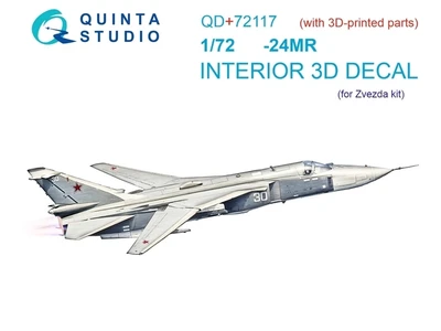 QD+72117  декали  3D Декаль интерьера кабины С-24МР (Звезда) (с 3D-печатными деталями)  (1:72) 2000002169154