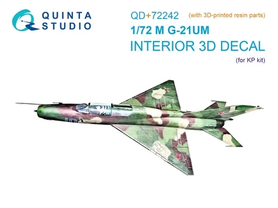 QD+72242  декали  3D Декаль интерьера кабины M&G-21УМ (KP) (с 3D-печатными деталями)  (1:72) 2000002201854