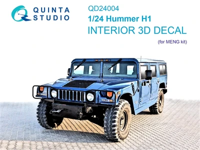 QD24004  декали 3D Декаль интерьера кабины  Hummer H1 (MENG)  (1:24) 2000002145929
