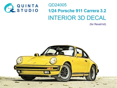 QD24005  декали 3D Декаль интерьера кабины  Porsche 911 Carrera 3.2 (Revell)  (1:24) 2000002145936