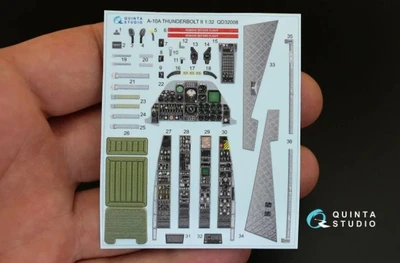 QD32008  декали  3D Декаль интерьера кабины  A-10A (Trumpeter)  (1:32) 2000000170954
