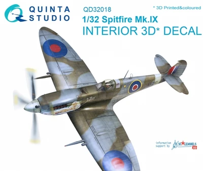 QD32018  декали  3D Декаль интерьера кабины Spitfire Mk.IX (Tamiya)  (1:32) 2000000180076