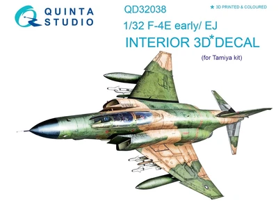 QD32038  декали  3D Декаль интерьера кабины F-4E early/F-4EJ (для модели Tamiya)  (1:32) 2000000226125
