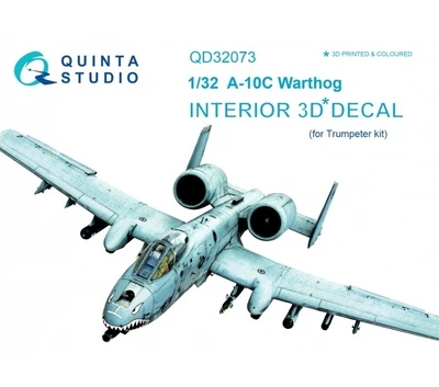 QD32073  декали  3D Декаль интерьера кабины A-10C (Trumpeter)  (1:32) 2000000223544