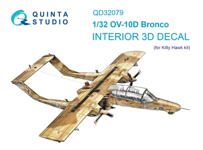 QD32079  декали 3D Декаль интерьера кабины  OV-10D (KittyHawk, ZimiModel)  (1:32) 2000002145820