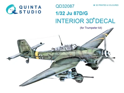 QD32087  декали  3D Декаль интерьера кабины  Ju-87 D/G (Trumpeter)  (1:32) 2000002044222