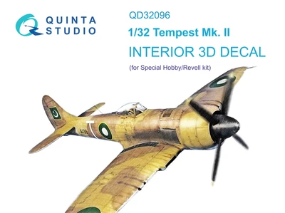 QD32096  декали  3D Декаль интерьера кабины Tempest Mk.II (Special Hobby/Revell)  (1:32) 2000002046875