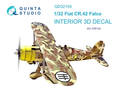 QD32104  декали  3D Декаль интерьера кабины Fiat CR.42 (ICM)  (1:32) 2000002046899