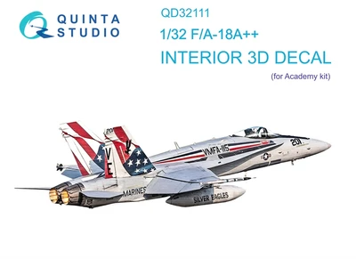 QD32111  декали  3D Декаль интерьера кабины F/A-18A++ (Academy)  (1:32) 2000002150985