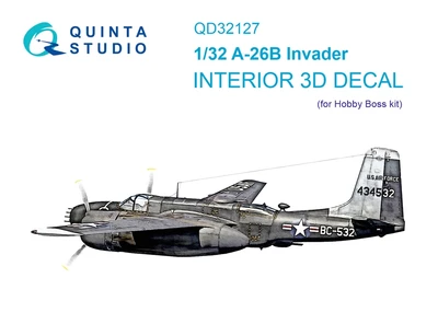 QD32127  декали 3D Декаль интерьера кабины  A-26B (Hobby Boss)  (1:32) 2000002145844