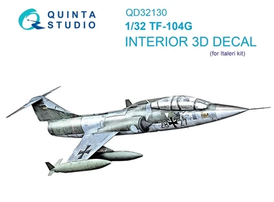 QD32130  декали  3D Декаль интерьера кабины TF-104G (Italeri)  (1:32) 2000002137030