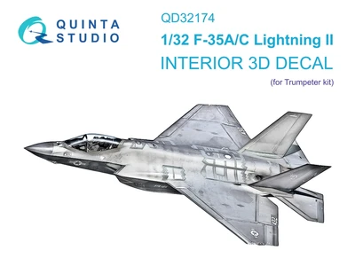 QD32174  декали 3D Декаль интерьера кабины  F-35A/C (Trumpeter)  (1:32) 2000002145851