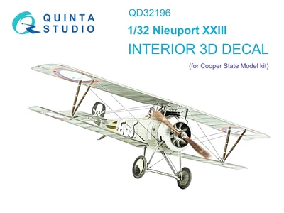 QD32196  декали  3D Декаль интерьера кабины Nieuport XXIII (CSM)  (1:32) 2000002169628
