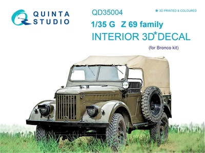 QD35004  декали  3D Декаль интерьера кабины для семейства Г@З-69 (Bronco)  (1:35) 4580702134204