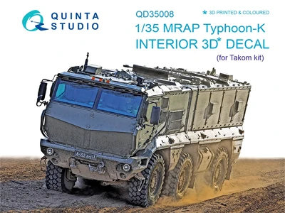 QD35008  декали  3D Декаль интерьера кабины для Тайфун-К (Takom)  (1:35) 4580702134211