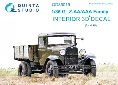 QD35015  декали  3D Декаль интерьера кабины для семейства Г@З-АА/ААА  (1:35) 2000000223575