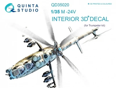 QD35020  декали  3D Декаль интерьера кабины M&-24В (Trumpeter)  (1:35) 2000000223599