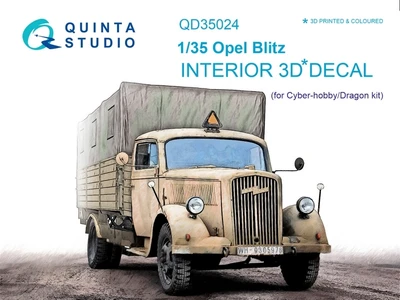 QD35024  декали  3D Декаль интерьера кабины Opel Blitz (Dragon)  (1:35) 2000000255699