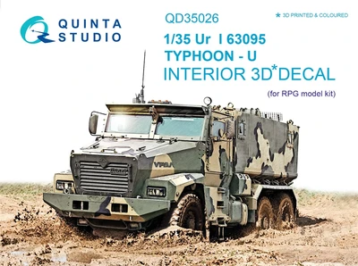 QD35026  декали  3D Декаль интерьера кабины УР@Л-63095 Тайфун-У (RPG-model)  (1:35) 4580702136949