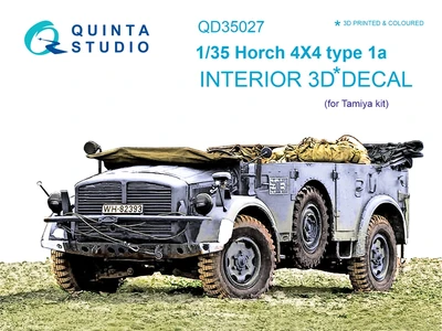 QD35027  декали  3D Декаль интерьера кабины для Horch 4X4 type 1a (Tamiya)  (1:35) 4580702134266