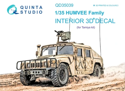 QD35039  декали  3D Декаль интерьера кабины для семейства HUMVEE (Tamiya)  (1:35) 2000002053101