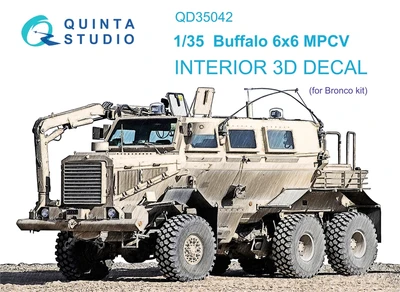 QD35042  декали  3D Декаль интерьера кабины Buffalo 6X6 MPCV (Bronco)  (1:35) 2000002053118