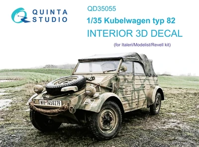 QD35055  декали  3D Декаль интерьера Kubelwagen typ 82 (Italeri)  (1:35) 2000002053149