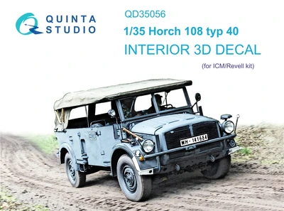 QD35056  декали  3D Декаль интерьера Horch 108 typ 40 (ICM)  (1:35) 2000002082842
