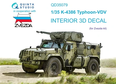 QD35079  декали  3D Декаль интерьера кабины К-4386 Тайфун ВДВ (Звезда)  (1:35) 2000002124252