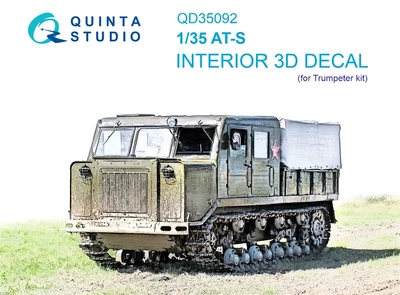 QD35092  декали  3D Декаль интерьера кабины АТ-C (Trumpeter)  (1:35) 2000002134992
