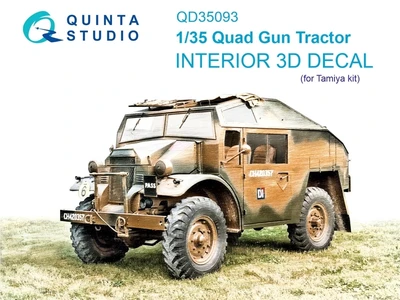 QD35093  декали  3D Декаль интерьера кабины Quad Gun Tractor (Tamiya)  (1:35) 2000002137832