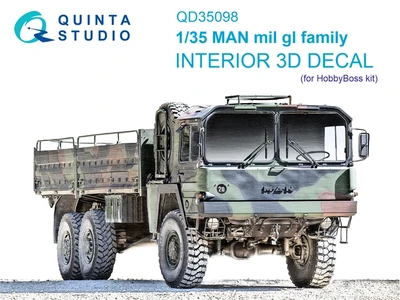 QD35098  декали  3D Декаль интерьера кабины для семейства MAN nil gl (HobbyBoss)  (1:35) 2000002138785