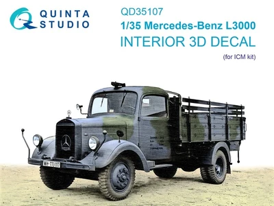 QD35107  декали   3D Декаль интерьера кабины Mercedes-Benz L3000 (ICM)  (1:35) 2000002158547