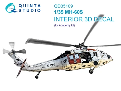 QD35109  декали 3D Декаль интерьера кабины  MH-60S (Academy)  (1:35) 2000002145905