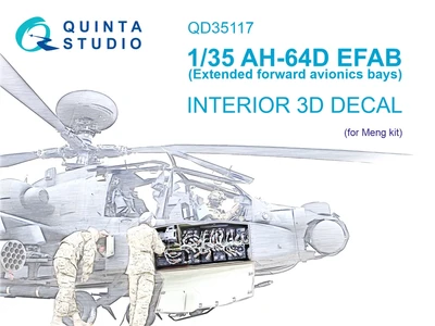 QD35117  декали  3D Декаль интерьера кабины AH-64D Расширенные отсеки авионики (Meng)  (1:35) 2000002151418