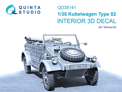 QD35141  декали  3D Декаль интерьера кабины Kubelwagen Type 82 (Tamiya)  (1:35) 2000002207672