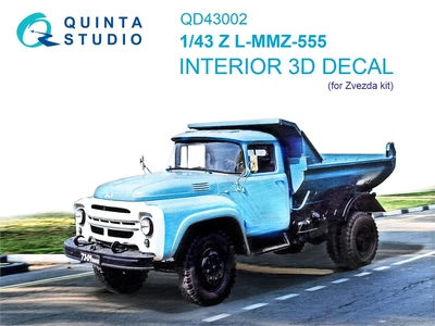 QD43002  декали 3D Декаль интерьера кабины  З&Л-ММЗ-555 (Звезда)  (1:43) 2000002145974