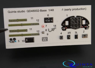 QD48002-Base  декали  3D Декаль интерьера кабины Y@K-1 ранний (Моделсвит/ЮФ)  (1:48) 2000000160085