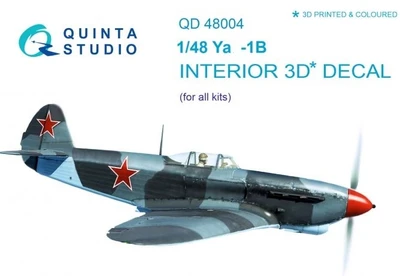 QD48004  декали  3D Декаль интерьера кабины Y@K-1Б (All kits)  (1:48) 2000000173016